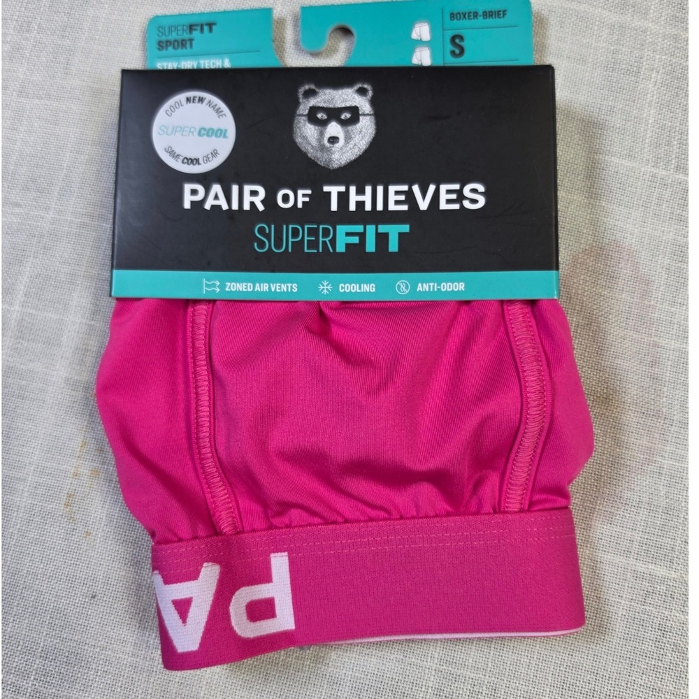 Pair of Thieves SuperFit Sport Boxer Briefs 2 Pack Pink Black S 106096-0010-S